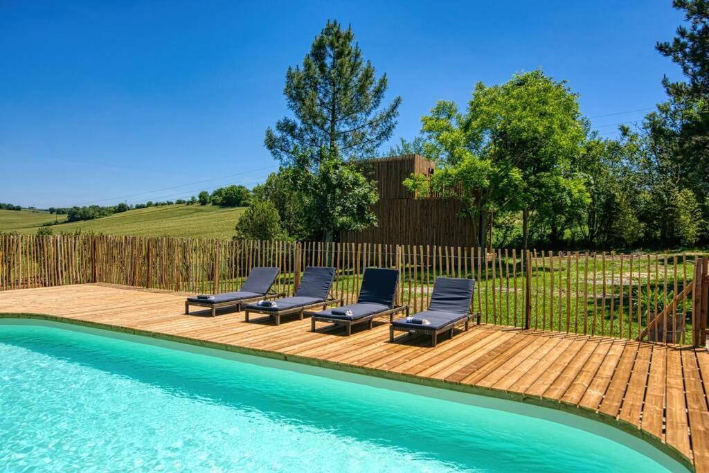 Willa Chalet De Charme Avec Piscine Aurade Zewnętrze zdjęcie